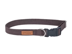 Oшейник регулируемый AmiPlay Cotton коричневый, размер XL