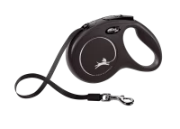 Поводок-рулетка для собак flexi New Classic M 5 м лента, черный