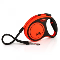 Поводок-рулетка для собак flexi Xtreme M 5 м лента, оранжевый