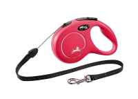 Рулетка-поводок для собак flexi New Classic S 8 м трос, красный