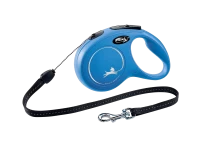 Рулетка-поводок для собак flexi New Classic S 8 м трос, синий