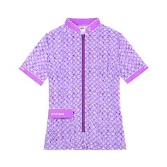 Рубашка Artero на молнии с принтом лапка, фиолетовая, размер S