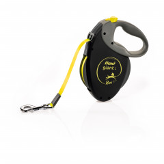 Поводок-рулетка для собак flexi Giant L Neon 8 м лента, черный