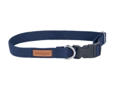 Oшейник регулируемый AmiPlay Cotton синий, размер M