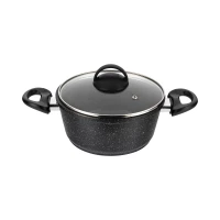 Кастрюля GURMAN 2 л, с термостойкой стеклянной крышкой, индукция