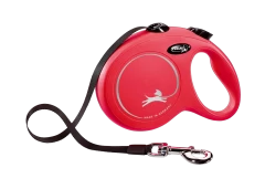 Поводок-рулетка для собак flexi New Classic L 5 м лента, красный