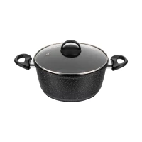 Кастрюля GURMAN 4 л, с термостойкой стеклянной крышкой, индукция