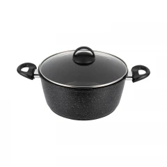 Кастрюля GURMAN 5,7 л, с термостойкой стеклянной крышкой, индукция