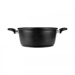 Кастрюля GURMAN 5,7 л, с термостойкой стеклянной крышкой, индукция