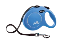 Поводок-рулетка для собак flexi New Classic L 5 м лента, синий