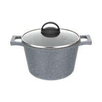 Кастрюля GRANIT 3 л, с термостойкой стеклянной крышкой 20 см