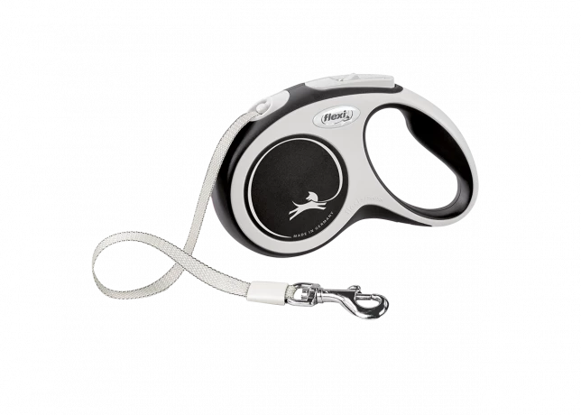 Поводок-рулетка flexi New Comfort S 5 м 15 кг лента, черный