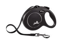 Поводок-рулетка для собак flexi New Classic L 5 м лента, черный