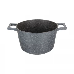 Кастрюля GRANIT 5 л, с термостойкой стеклянной крышкой 24 см