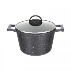 Кастрюля GURMAN 3 л, с термостойкой стеклянной крышкой 20 см, galaxy