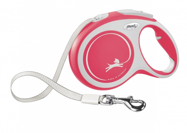Поводок-рулетка для собак flexi New Comfort L 8 м лента, красный