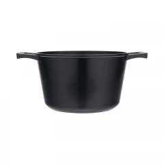 Кастрюля GURMAN 3 л, с термостойкой стеклянной крышкой 20 см, черный