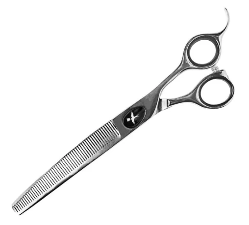 Ножницы GRODO изогнутые филировочные с большим черным винтом 7" 56T