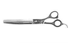 Ножницы GRODO изогнутые филировочные с большим черным винтом 7&quot; 56T