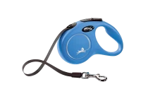 Поводок-рулетка для собак flexi New Classic S 5 м лента, синий