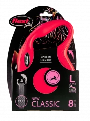 Поводок-рулетка для собак flexi New Classic L 8 м лента, красный