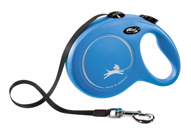 Поводок-рулетка для собак flexi New Classic L 8 м лента, синий
