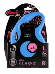 Поводок-рулетка для собак flexi New Classic L 8 м лента, синий