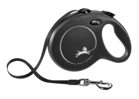 Поводок-рулетка для собак flexi New Classic L 8 м лента, черный