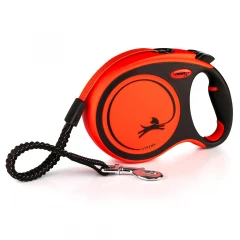Поводок-рулетка для собак flexi Xtreme L 8 м лента, оранжевый