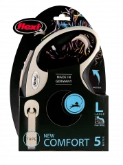 Поводок-рулетка flexi New Comfort L 5 м лента, черный